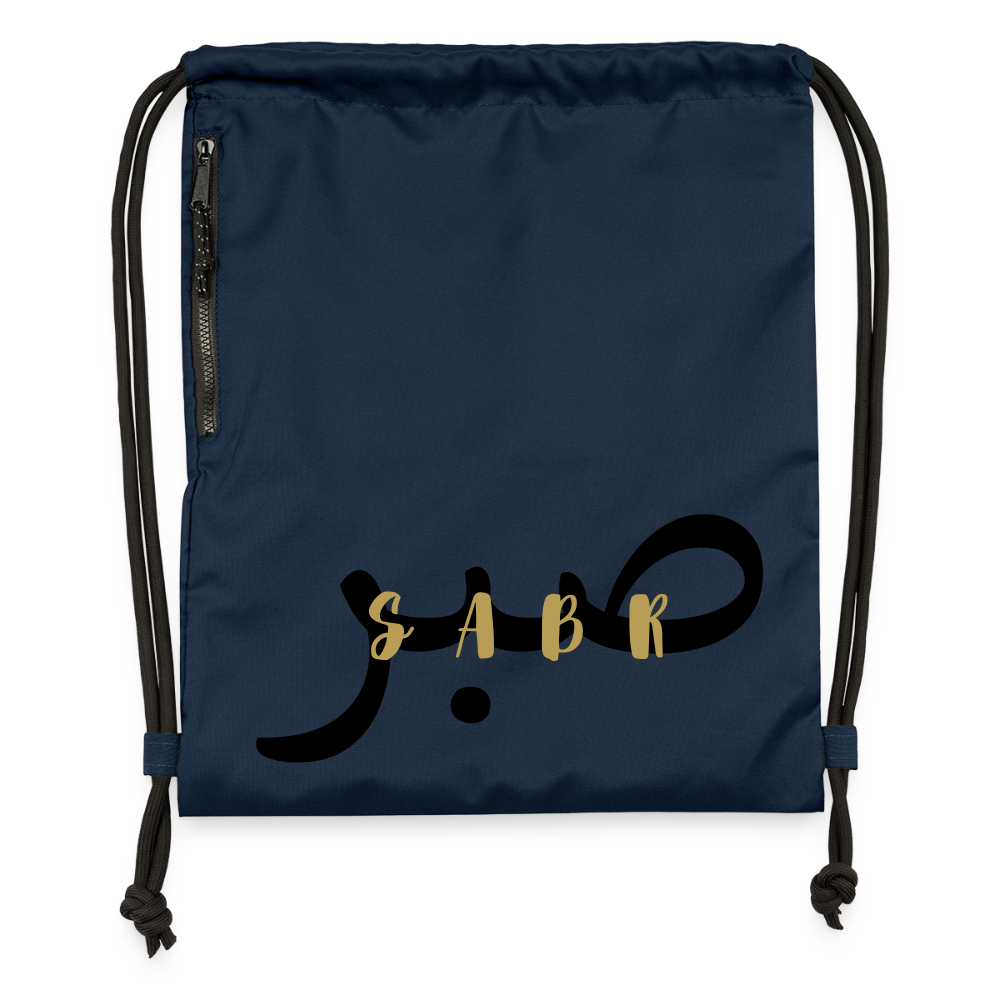 Sac à cordon en polyester recyclé-SABR - bleu marine