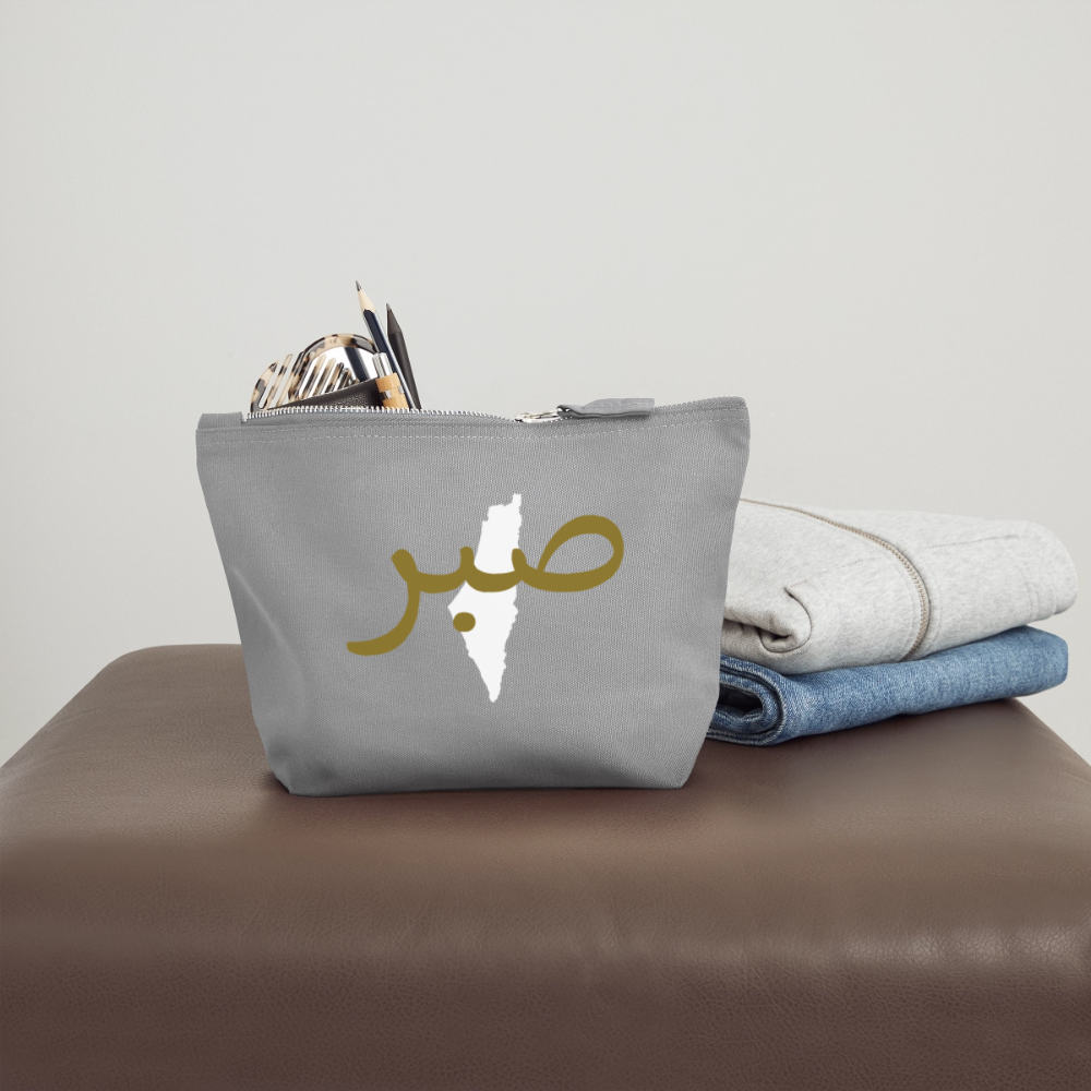 Pochette en toile taille S - gris chiné