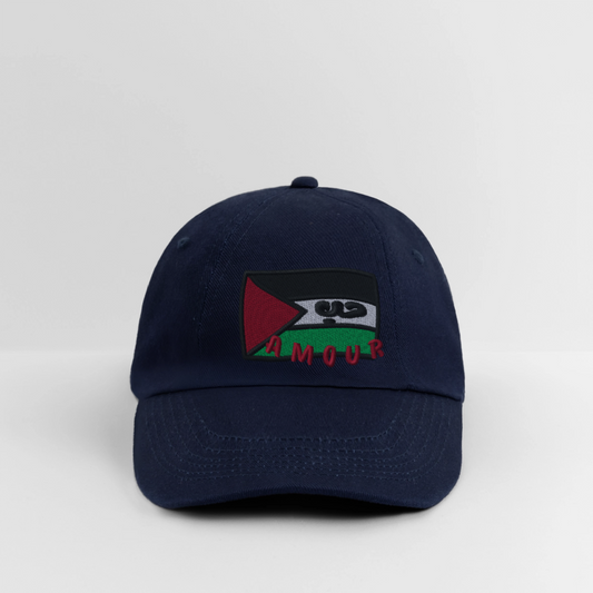 Casquette- Amour (brodée) - bleu/bleu