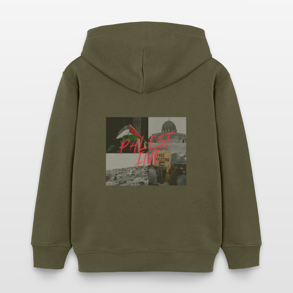 Sweat à capuche bio - kaki