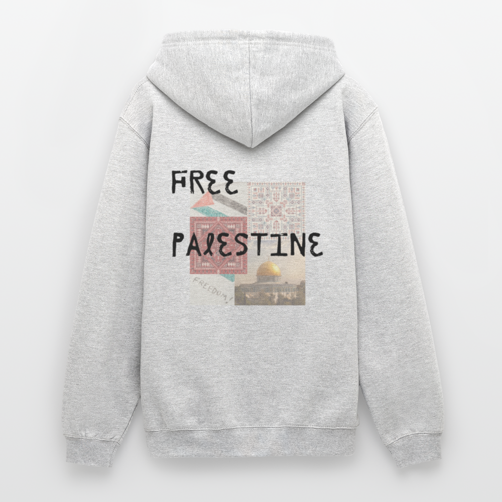 Sweat-shirt à capuche unisexe - gris clair chiné