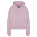 Sweat à capuche cropped oversize femme SPREAD - rose poudré