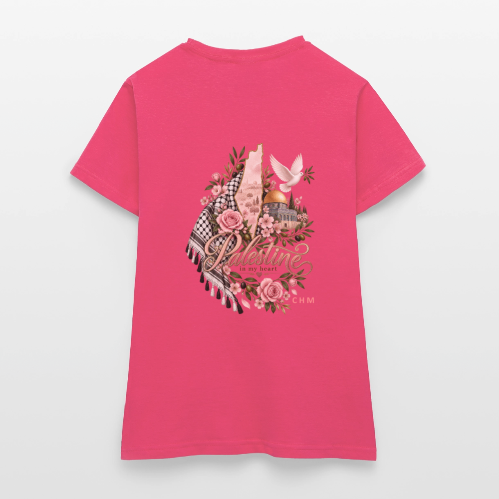 T-shirt - heart - rose azalée