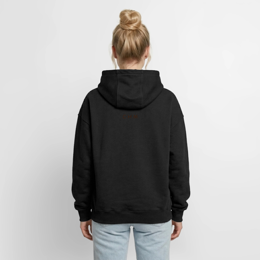Sweat à capuche unisexe zippé oversize épais SPREAD - noir