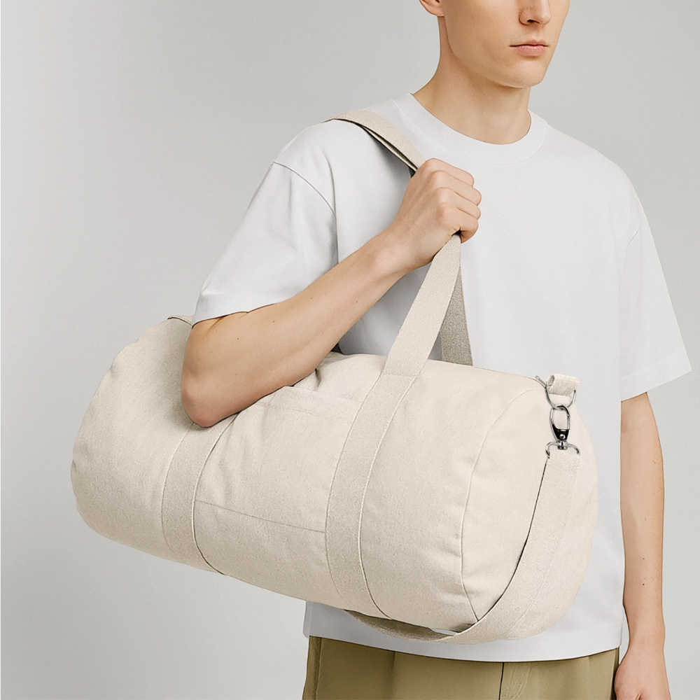 Sac de sport en toile recyclée Stanley/Stella - blanc naturel