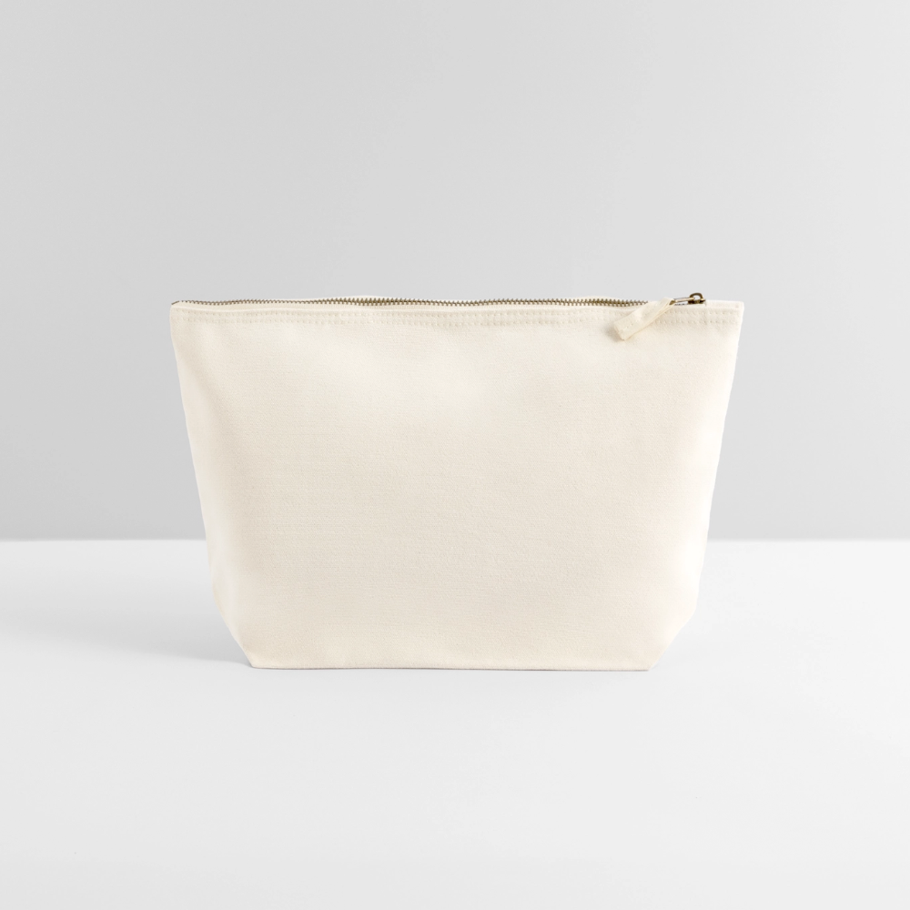 Pochette zippée en toile 22 x 23 cm - blanc naturel