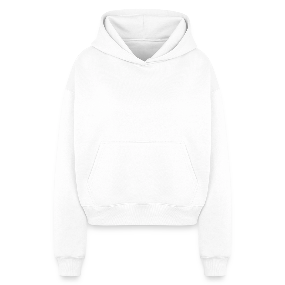 Sweat à capuche cropped oversize femme SPREAD - blanc