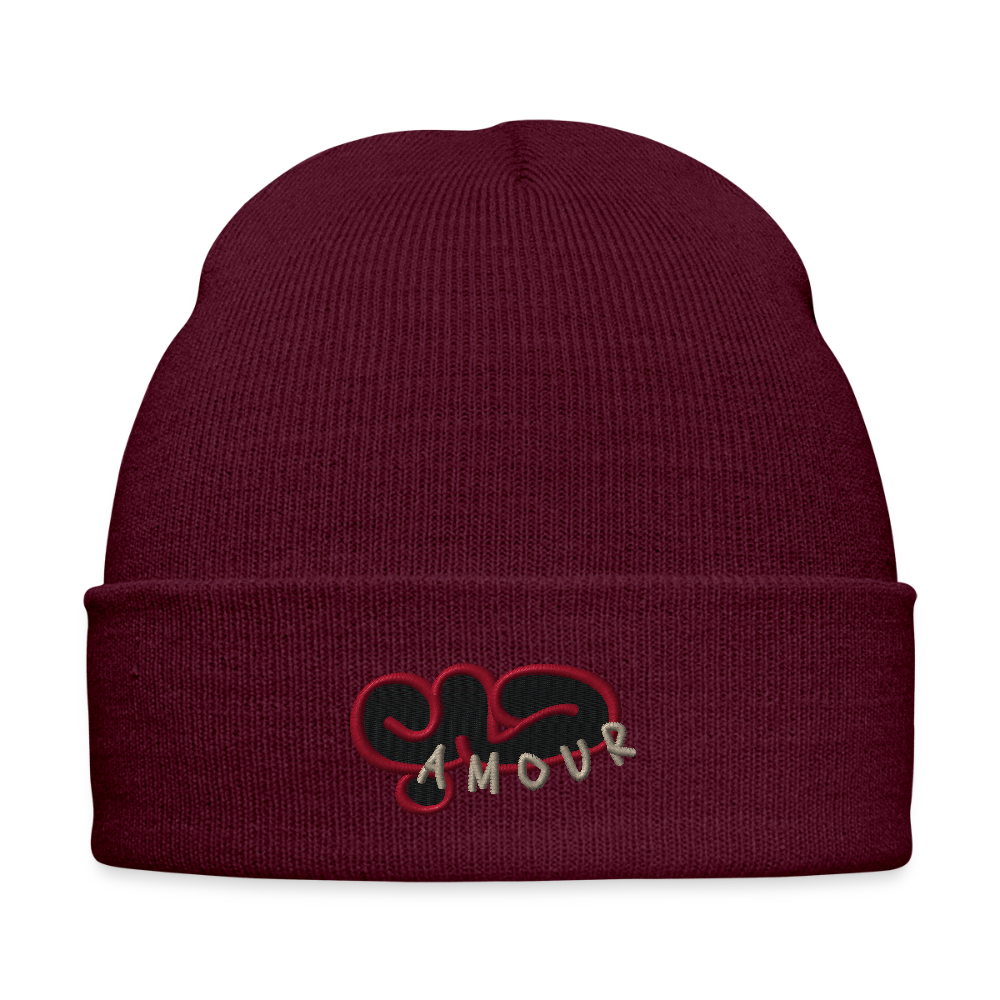Bonnet- Amour (brodé) - bordeaux