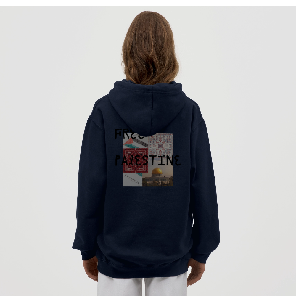 Sweat-shirt à capuche unisexe - marine