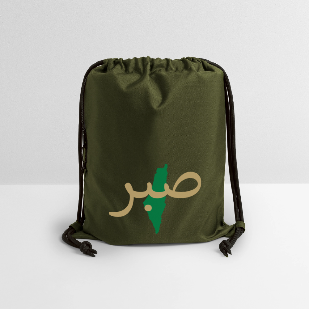 Sac à cordon en polyester recyclé - military green