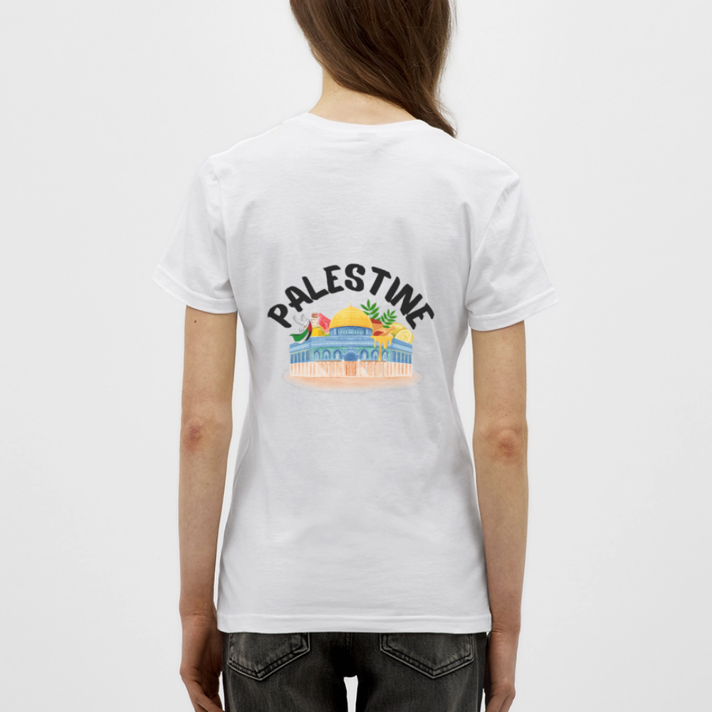 T-shirt Femme - PALESTINE - blanc