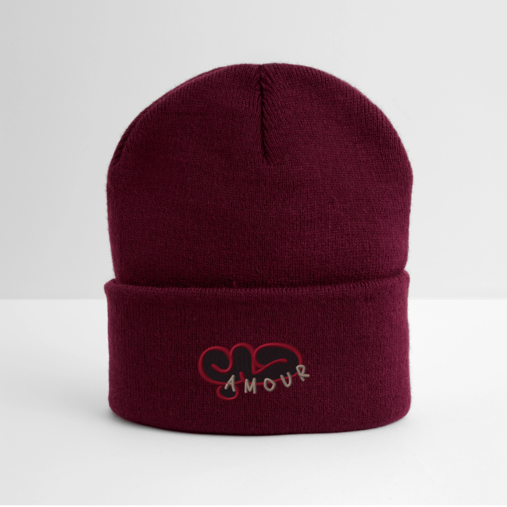 Bonnet- Amour (brodé) - bordeaux