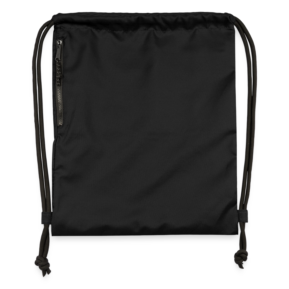 Sac à cordon en polyester recyclé - noir