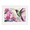 Affiche encadrée (37 × 27 cm) - blanc