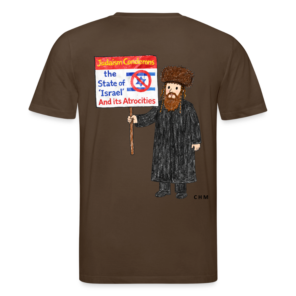 T-shirt - Judaism Condemns - marron foncé