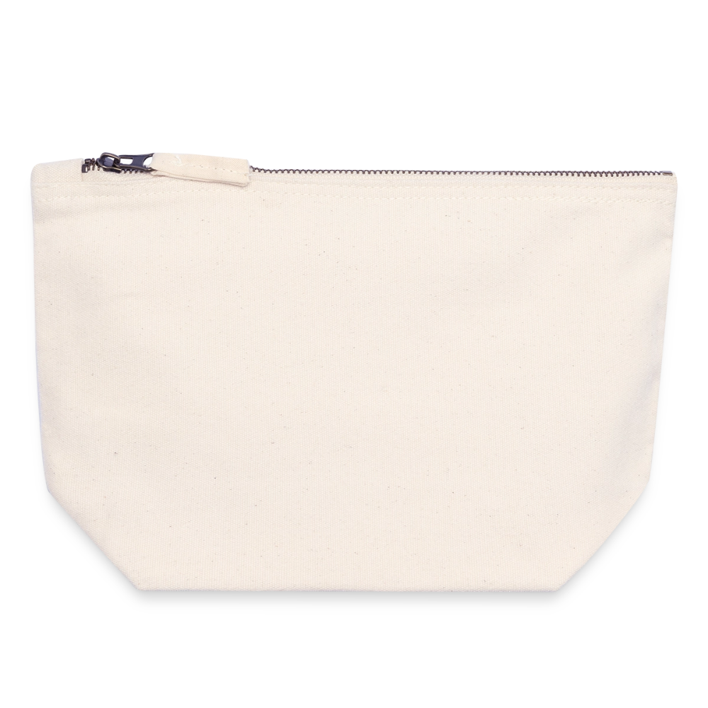 Pochette zippée en toile 18 x 19 cm - blanc naturel