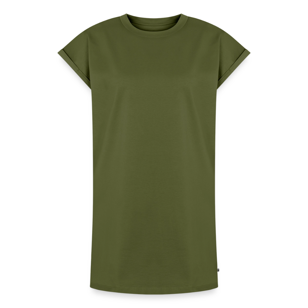 Robe T-shirt femme Premium en coton bio - kaki