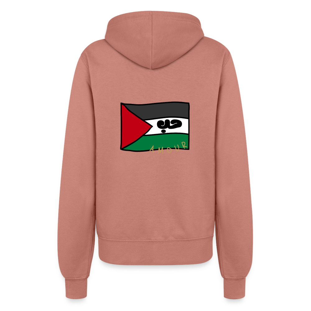 Veste à capuche Femme - rose poudré