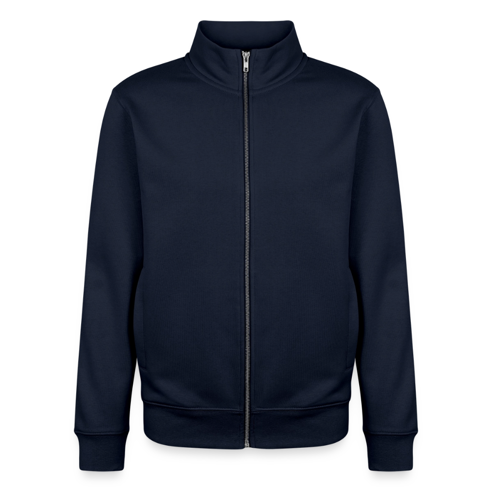 Sweat zippé unisexe en coton bio - marine