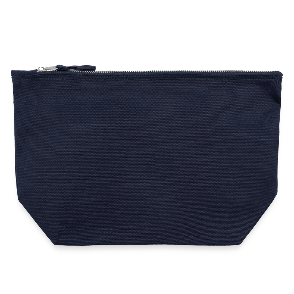 Pochette zippée en toile 22 x 23 cm - marine