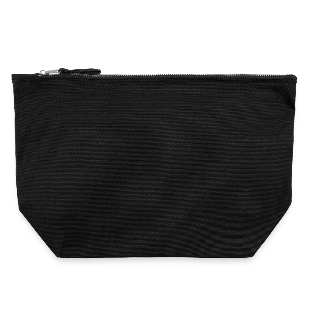Pochette zippée en toile 22 x 23 cm - noir