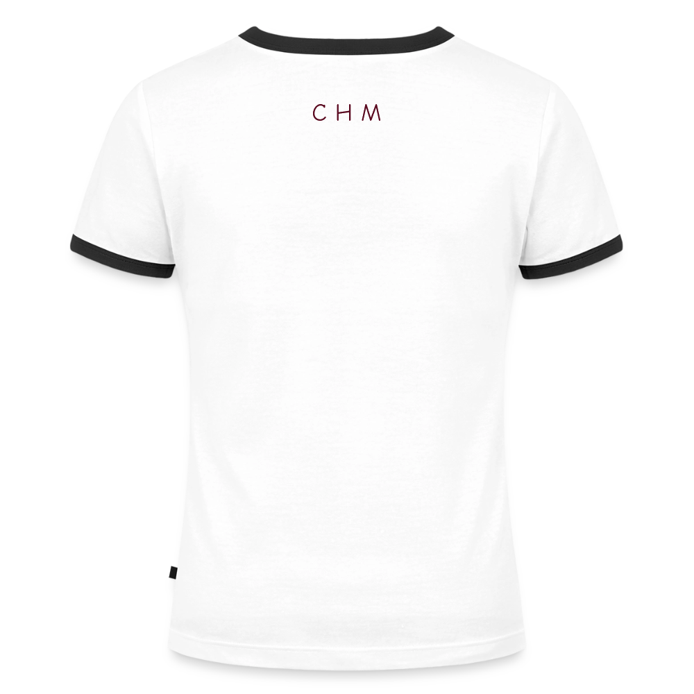T-shirt contrasté Femme - blanc/noir