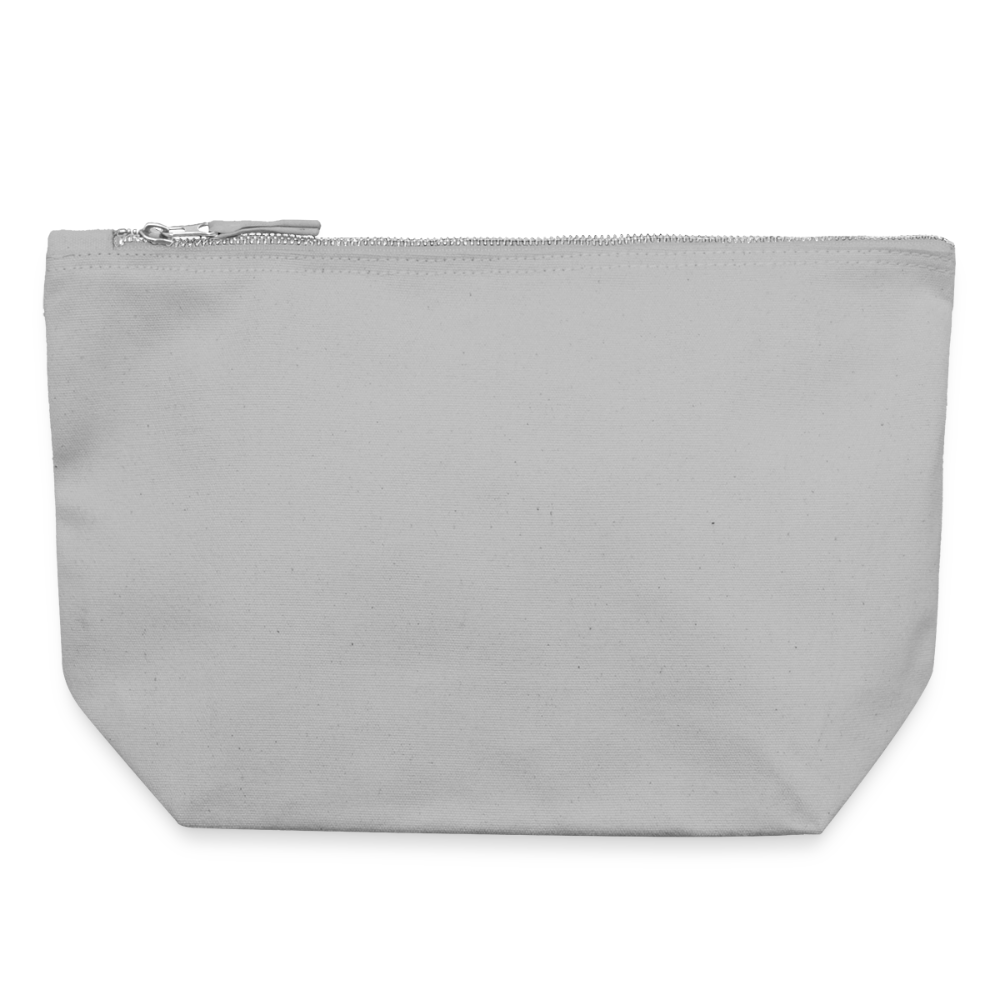 Pochette zippée en toile 22 x 23 cm - gris chiné
