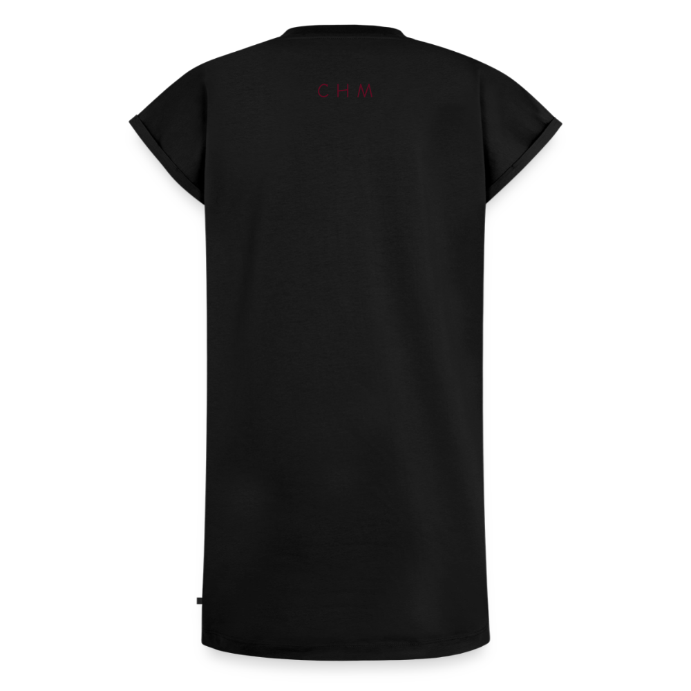 Robe T-shirt femme Premium en coton bio - noir
