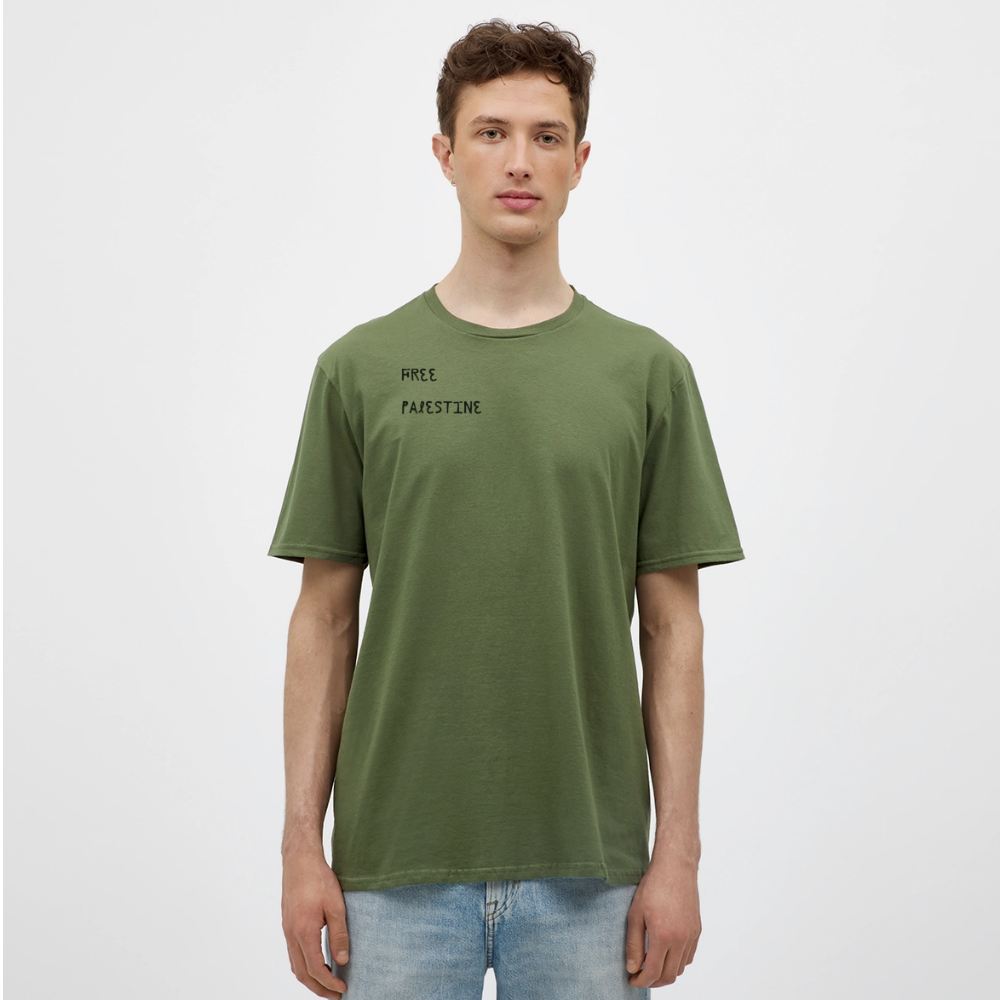T-shirt Homme - PALESTINE - vert militaire