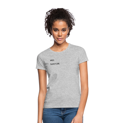 T-shirt Femme - PALESTINE - gris chiné