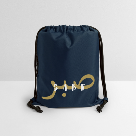 Sac à cordon en polyester recyclé- SABR - bleu marine