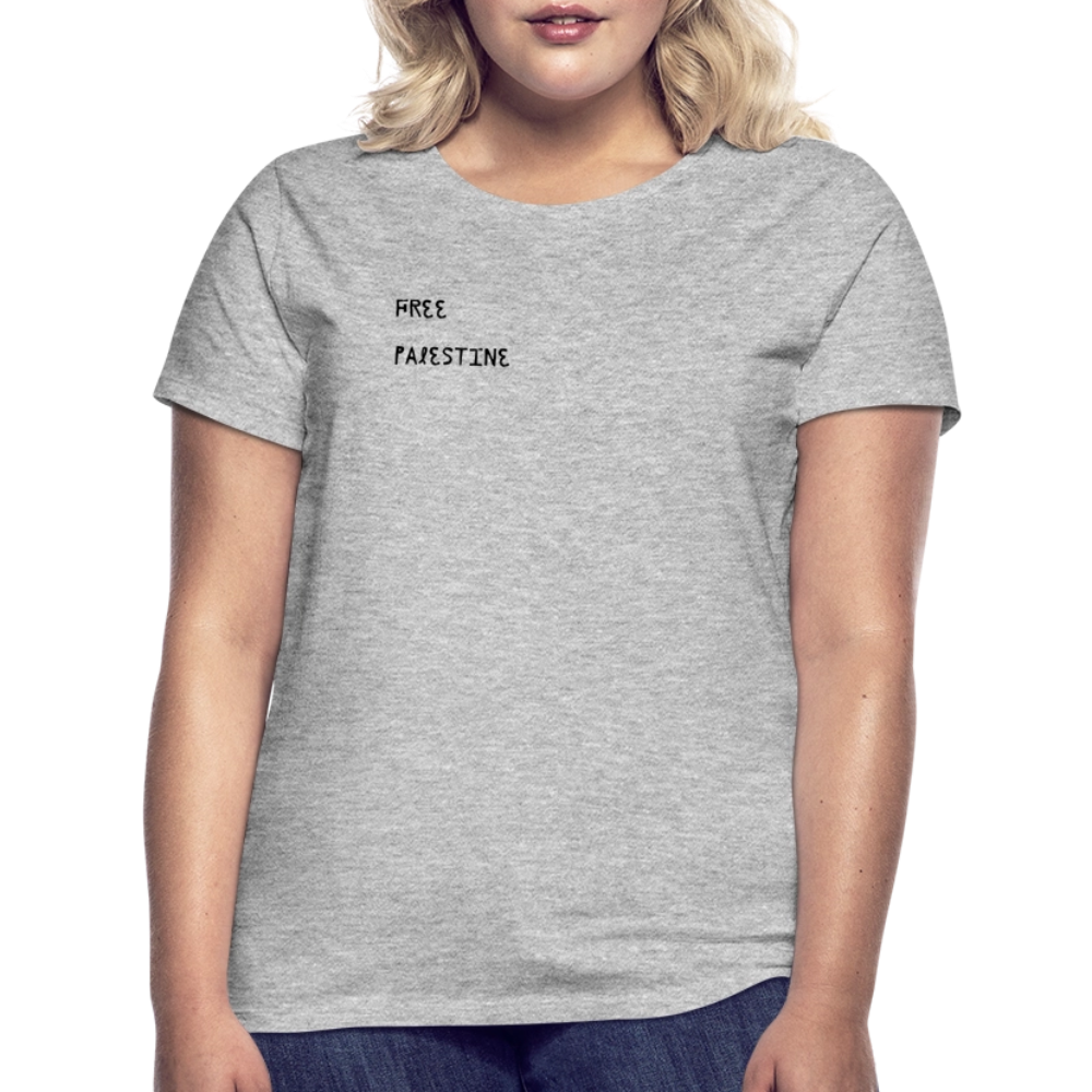 T-shirt Femme - PALESTINE - gris chiné
