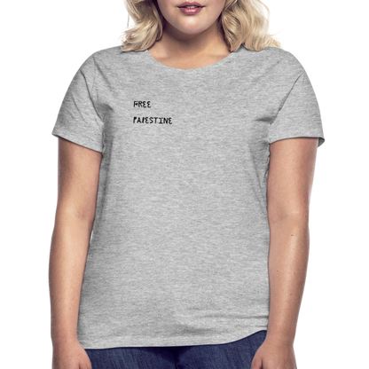 T-shirt Femme - PALESTINE - gris chiné