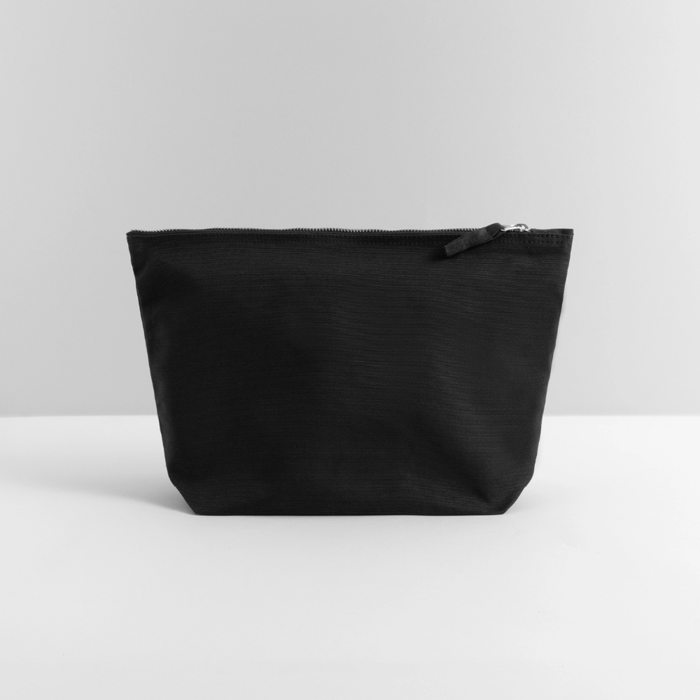 Pochette zippée en toile 22 x 23 cm - noir