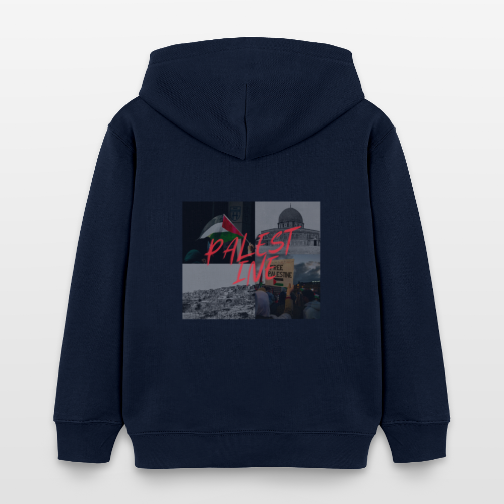 Sweat à capuche bio - bleu marine