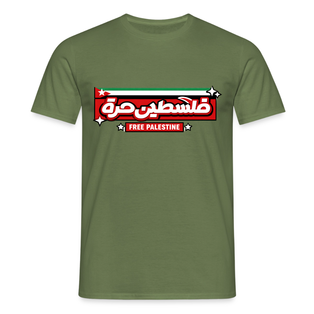 T-shirt - Free Palestine - vert militaire