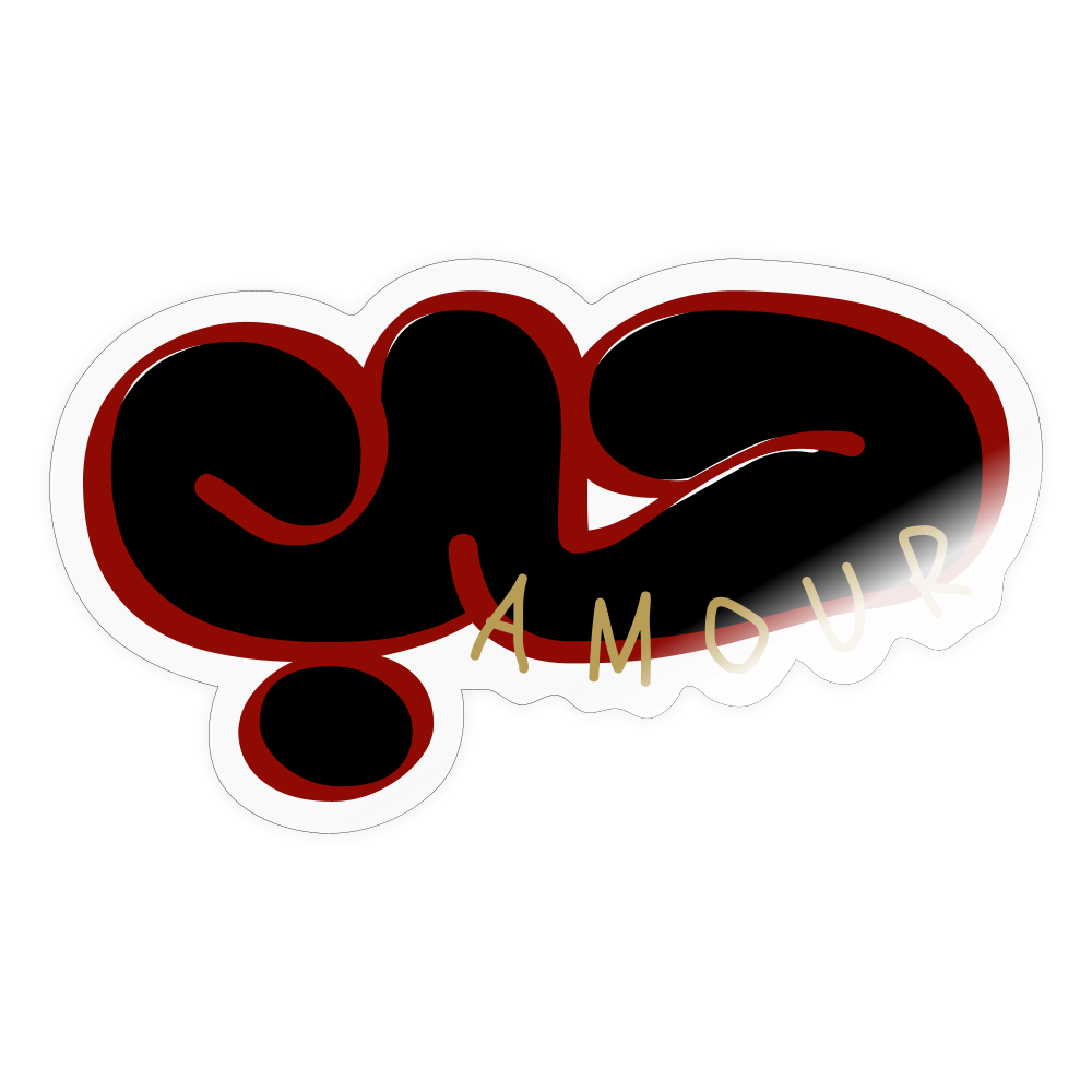 Autocollant Amour transparent - brillant transparent