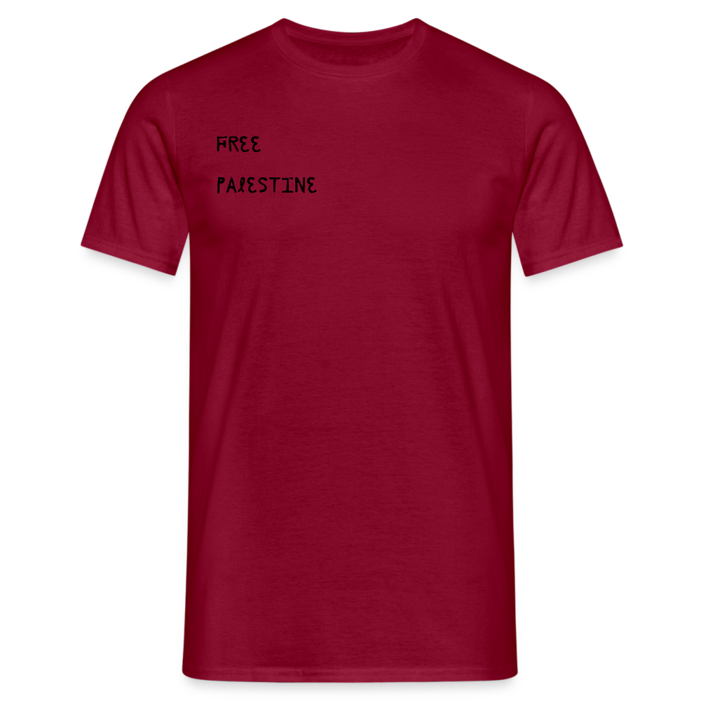 T-shirt Homme - PALESTINE - rouge brique