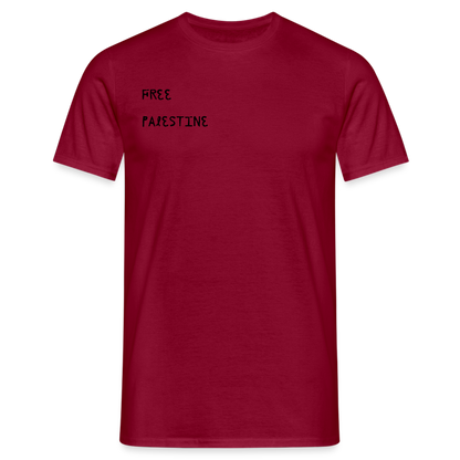 T-shirt Homme - PALESTINE - rouge brique