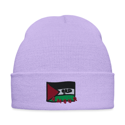 Bonnet - Amour (brodée) - lavande