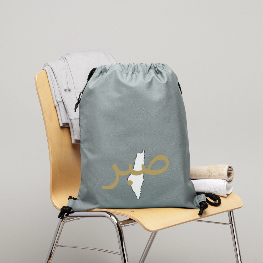 Sac à cordon en polyester recyclé - SABR - gris fer délavé