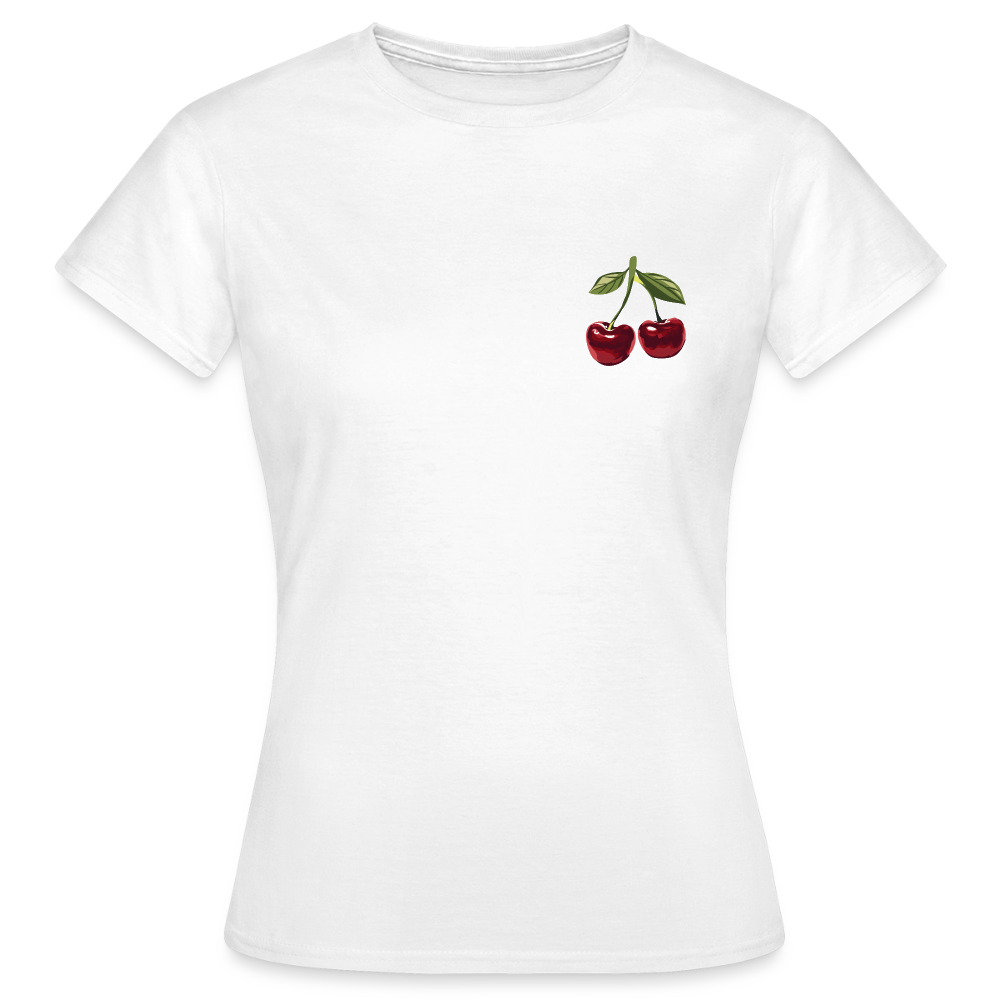 T-shirt -  cherry - blanc