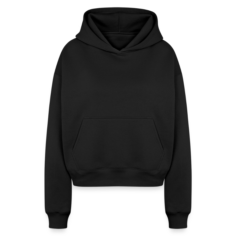 Sweat à capuche cropped oversize femme SPREAD - noir