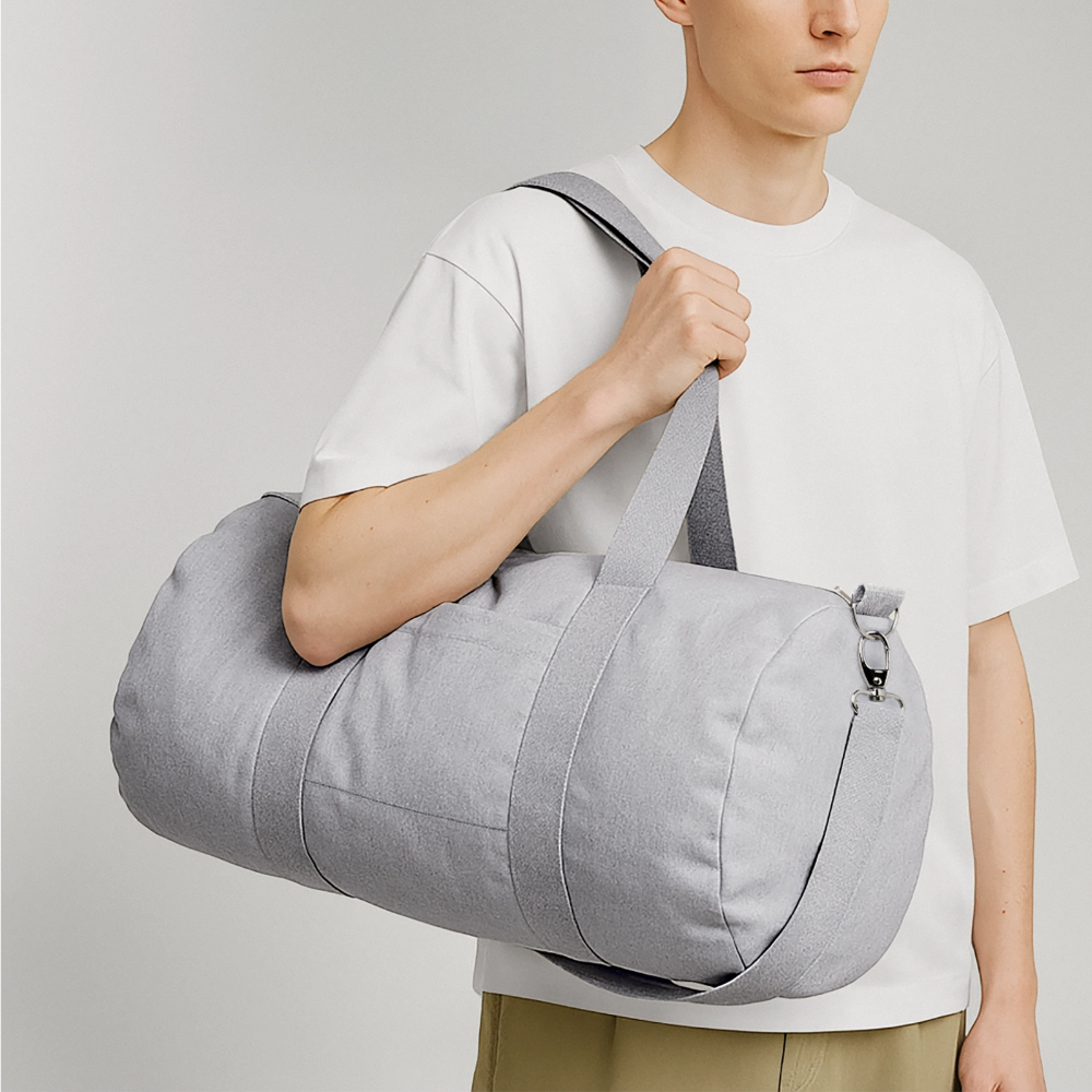 Sac de sport en toile recyclée Stanley/Stella - gris chiné
