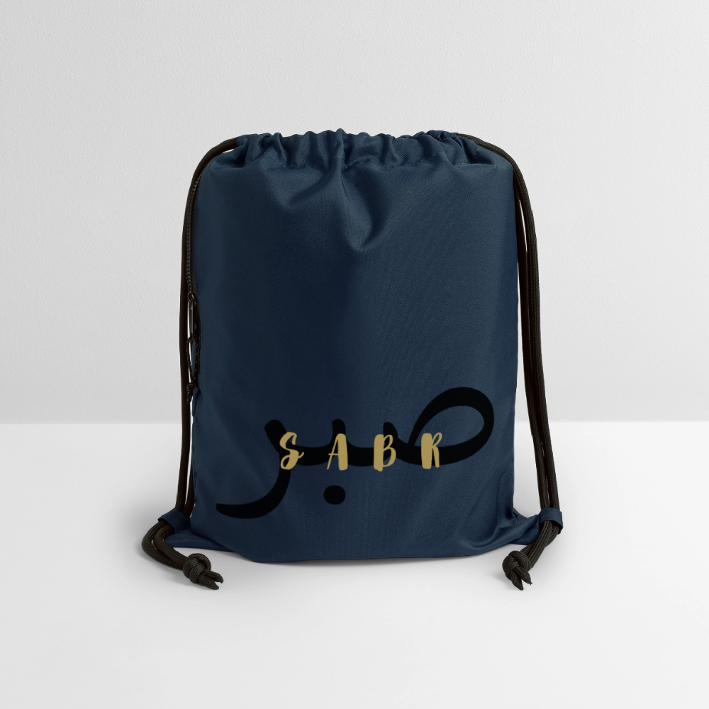 Sac à cordon en polyester recyclé-SABR - bleu marine