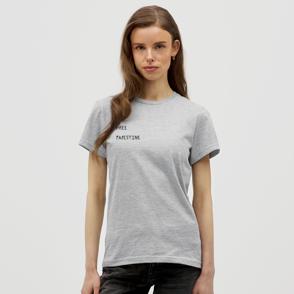 T-shirt Femme - PALESTINE - gris chiné