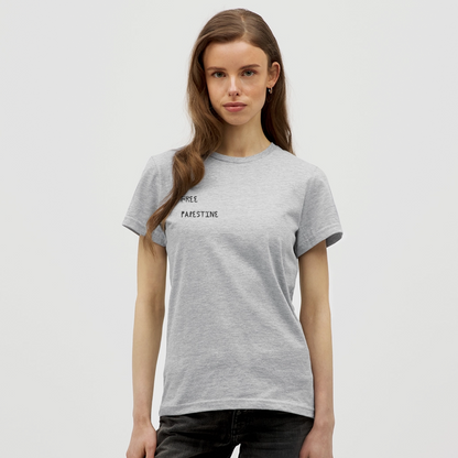 T-shirt Femme - PALESTINE - gris chiné