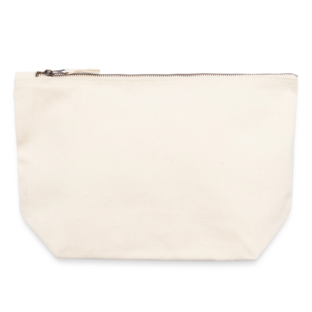 Pochette zippée en toile 22 x 23 cm - blanc naturel