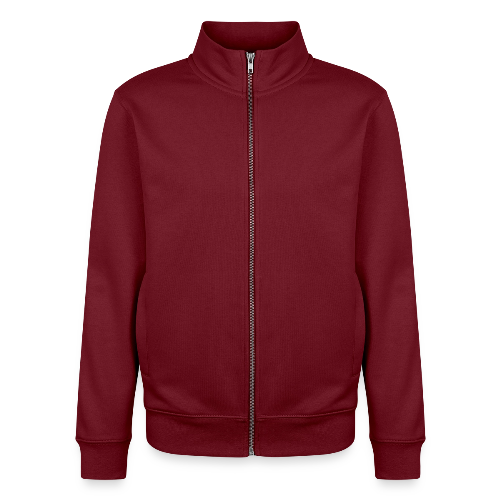 Sweat zippé unisexe en coton bio - bordeaux
