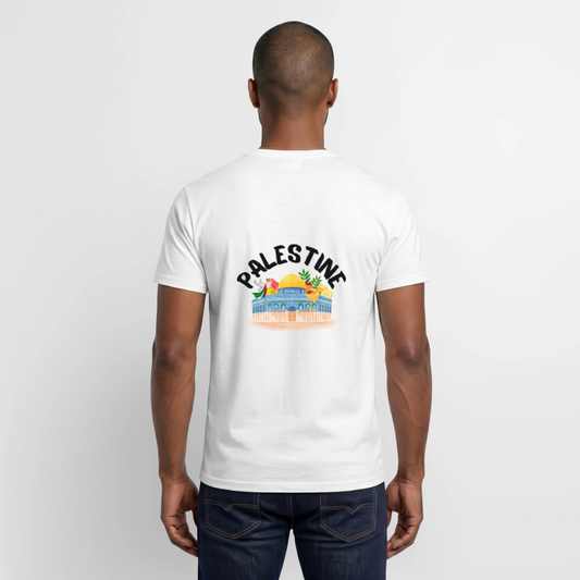 T-shirt Homme - PALESTINE - blanc